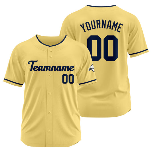 Benutzerdefinierte Authentisch Baseball-Trikot Gold-Marine
