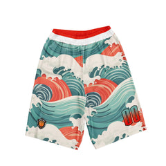 Benutzerdefinierter Cyan Rot Basketball Jersey Uniform Anzug gedruckt Ihr Logo Name Nummer