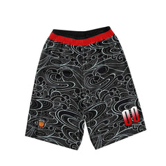 Benutzerdefinierter Schwarz Rot Basketball Jersey Uniform Anzug gedruckt Ihr Logo Name Nummer