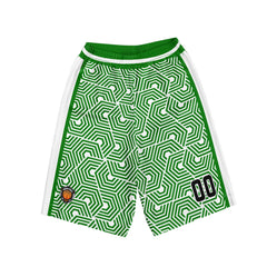 Benutzerdefinierter Weiß Grün Basketball Jersey Uniform Anzug gedruckt Ihr Logo Name Nummer