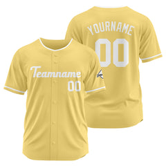 Benutzerdefinierte Authentisch Baseball-Trikot Gold-Weiß