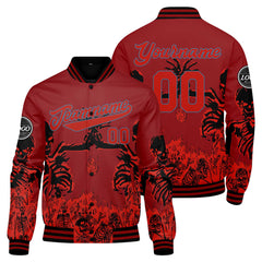 Benutzerdefinierte Rot Varsity-Jacke. Letterman-Jacke für Männer, Frauen und Jugendliche