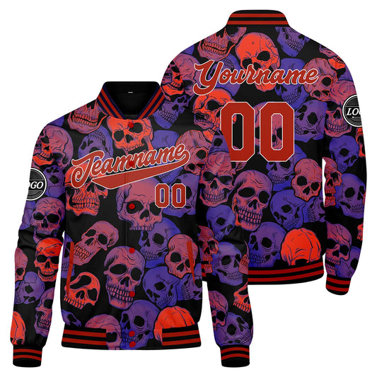 Benutzerdefinierte Rot Varsity-Jacke. Letterman-Jacke für Männer, Frauen und Jugendliche