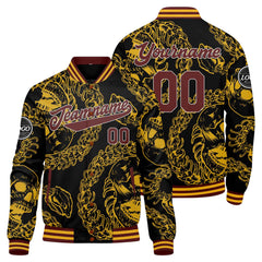 Benutzerdefinierte Braun Varsity-Jacke. Letterman-Jacke für Männer, Frauen und Jugendliche