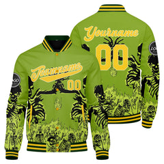 Benutzerdefinierte Grün Varsity-Jacke. Letterman-Jacke für Männer, Frauen und Jugendliche