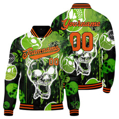 Benutzerdefinierte Grün Varsity-Jacke. Letterman-Jacke für Männer, Frauen und Jugendliche