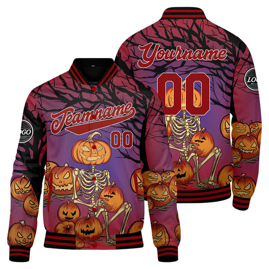 Benutzerdefinierte Rot Varsity-Jacke. Letterman-Jacke für Männer, Frauen und Jugendliche