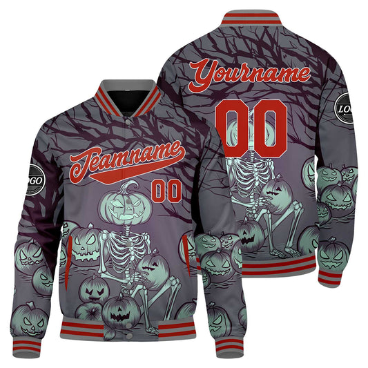 Benutzerdefinierte Rot Grau Varsity-Jacke. Letterman-Jacke für Männer, Frauen und Jugendliche