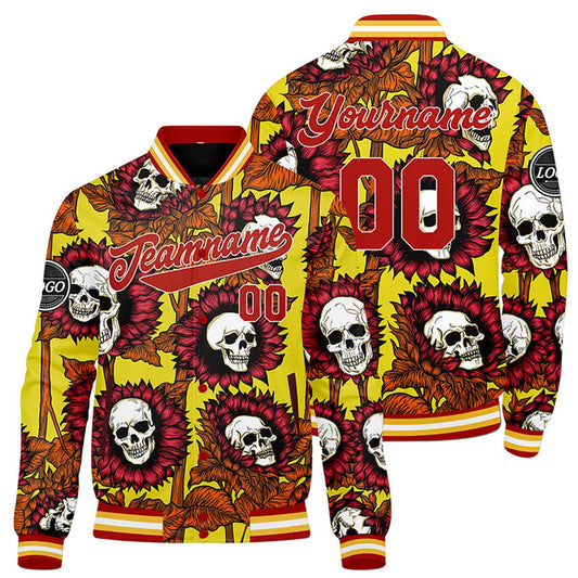 Benutzerdefinierte Rot Varsity-Jacke. Letterman-Jacke für Männer, Frauen und Jugendliche