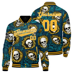 Benutzerdefinierte Blau Varsity-Jacke. Letterman-Jacke für Männer, Frauen und Jugendliche