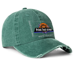 Benutzerdefinierte Grün Distressed & Washed Denim Baseball-Kappe - Unisex Streetwear Style