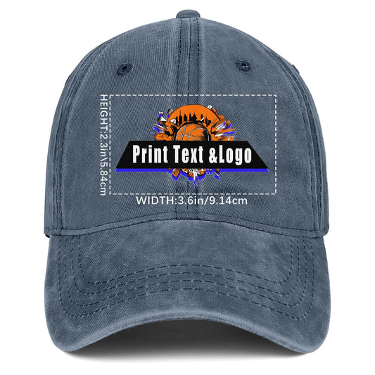 Personalisierte benutzerdefinierte Blau gewaschen Cowboy Trucker Hut mit Logo Mode Accessoire