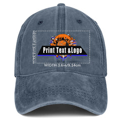 Personalisierte benutzerdefinierte Blau gewaschen Cowboy Trucker Hut mit Logo Mode Accessoire