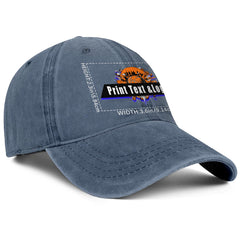 Personalisierte benutzerdefinierte Blau gewaschen Cowboy Trucker Hut mit Logo Mode Accessoire