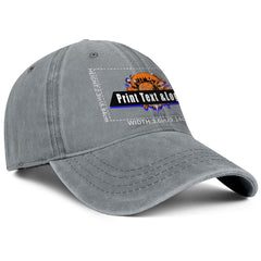 Personalisierte benutzerdefinierte Grau gewaschen Cowboy Trucker Hut mit Logo Mode Accessoire