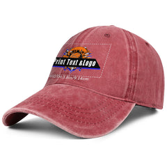 Personalisierte benutzerdefinierte Rot gewaschen Cowboy Trucker Hut mit Logo Mode Accessoire