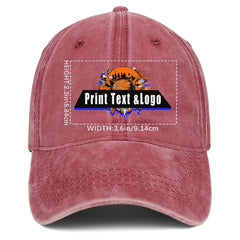 Personalisierte benutzerdefinierte Rot gewaschen Cowboy Trucker Hut mit Logo Mode Accessoire