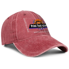 Personalisierte benutzerdefinierte Rot gewaschen Cowboy Trucker Hut mit Logo Mode Accessoire