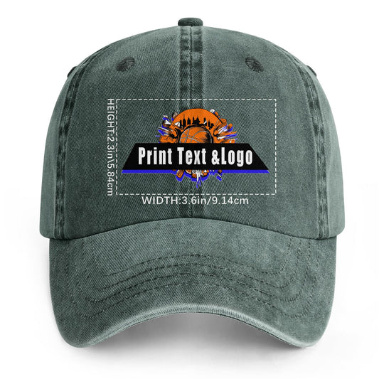 Personalisierte benutzerdefinierte Dunkelgrün gewaschen Cowboy Trucker Hut mit Logo Mode Accessoire