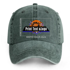 Personalisierte benutzerdefinierte Dunkelgrün gewaschen Cowboy Trucker Hut mit Logo Mode Accessoire