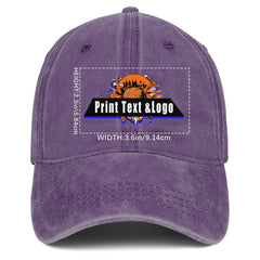 Personalisierte benutzerdefinierte Lila gewaschen Cowboy Trucker Hut mit Logo Mode Accessoire