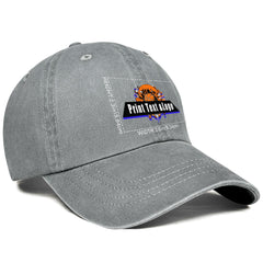 Kundenspezifisch Grau Logo Washed Cowboy Ponytail Cap Metall Snapback Herren und Damen Atmungsaktive Baseballkappen