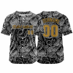 Benutzerdefinierte Baseball Jersey Personalisierte Baseball Shirt genäht und Druck Grau