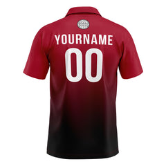 Benutzerdefinierte Rot Schwarz Fußball Polo-Shirts Fügen Sie Ihr Einzigartiges hinzu Logo/Name/Nummer