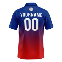 Benutzerdefinierte Königliche Rot Fußball Polo-Shirts Fügen Sie Ihr Einzigartiges hinzu Logo/Name/Nummer