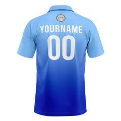 Benutzerdefinierte Hellblau Königliche Fußball Polo-Shirts Fügen Sie Ihr Einzigartiges hinzu Logo/Name/Nummer