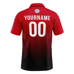 Benutzerdefinierte Rot Schwarz Weiß Fußball Polo-Shirts Fügen Sie Ihr Einzigartiges hinzu Logo/Name/Nummer