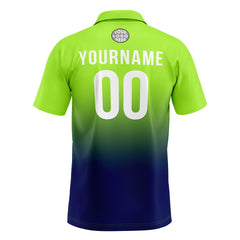 Benutzerdefinierte Neon Grün Marine Fußball Polo-Shirts Fügen Sie Ihr Einzigartiges hinzu Logo/Name/Nummer