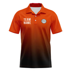 Benutzerdefinierte Orange Schwarz Fußball Polo-Shirts Fügen Sie Ihr Einzigartiges hinzu Logo/Name/Nummer