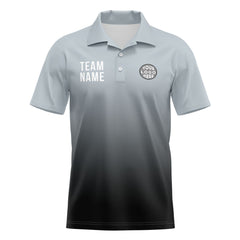 Benutzerdefinierte Grau Schwarz Fußball Polo-Shirts Fügen Sie Ihr Einzigartiges hinzu Logo/Name/Nummer