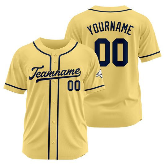 Benutzerdefinierte Authentisch Baseball-Trikot Gold-Marine