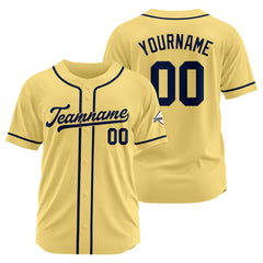 Benutzerdefinierte Authentisch Baseball-Trikot Gold-Marine