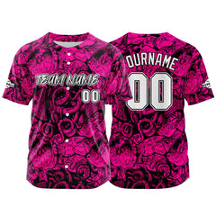 Benutzerdefinierte Baseball Jersey Personalisierte Baseball Shirt genäht und Druck Rose