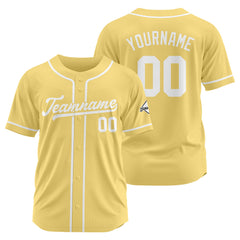Benutzerdefinierte Authentisch Baseball-Trikot Gold-Weiß