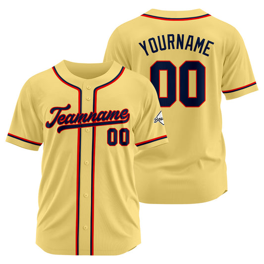 Benutzerdefinierte Authentisch Baseball-Trikot Gold Netz