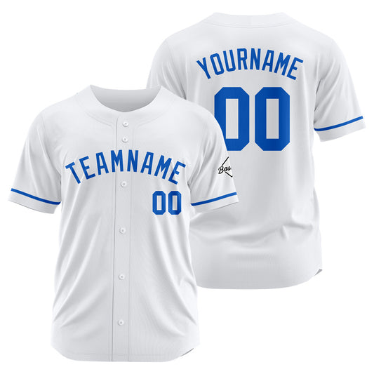 Benutzerdefinierte Authentisch Baseball-Trikot weiß-königlich