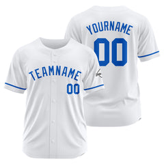 Benutzerdefinierte Authentisch Baseball-Trikot weiß-königlich
