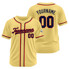 Benutzerdefinierte Authentisch Baseball-Trikot Gold Netz