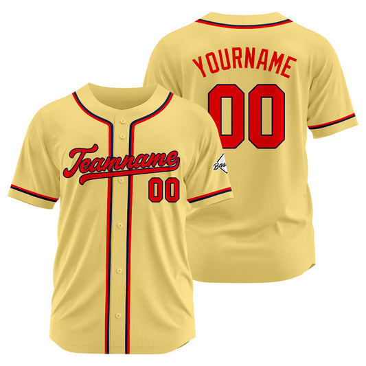 Benutzerdefinierte Authentisch Baseball-Trikot Gold Netz