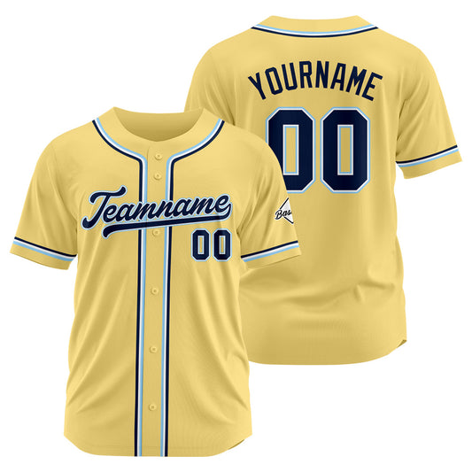 Benutzerdefinierte Authentisch Baseball-Trikot Gold Netz