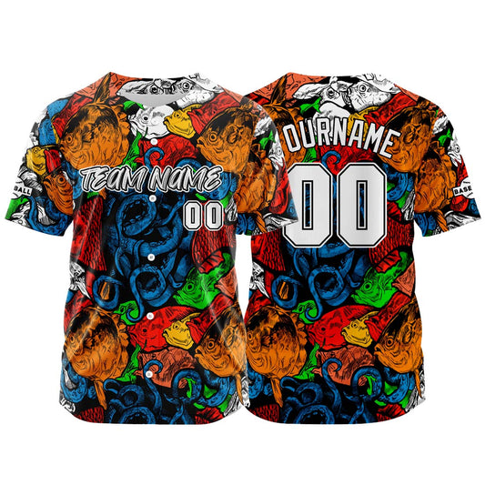 Benutzerdefinierte Baseball Jersey Personalisierte Baseball Shirt genäht und Druck Orange&Royal