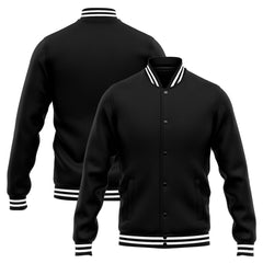Benutzerdefinierte Varsity-Jacke. Letterman-Jacke für Männer, Frauen und Jugendliche Weiß Schwarz