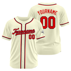 Benutzerdefinierte Authentisch Baseball-Trikot Creme Netz