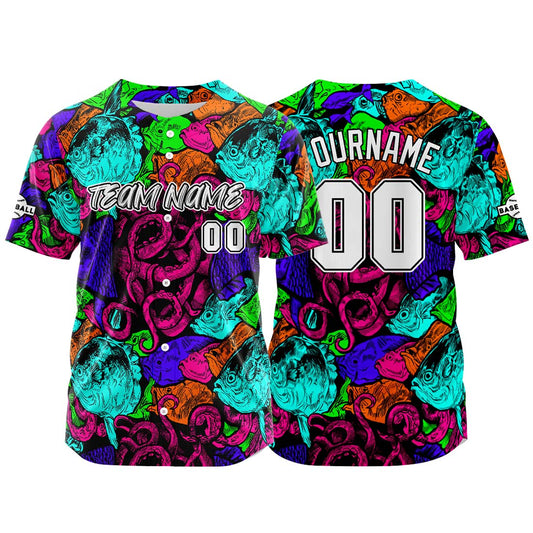 Benutzerdefinierte Baseball Jersey Personalisierte Baseball Shirt genäht und Druck Teal&Rose