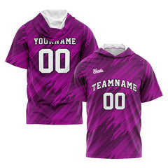 Benutzerdefinierte Rose Kurzarm-Kapuzenpullover für Männer Frauen Hemden mit Kapuzen gedruckt Name Logo