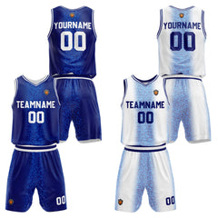 Benutzerdefinierte Royal Reversible Basketball Jersey Personalisierte Name Nummernlogo drucken